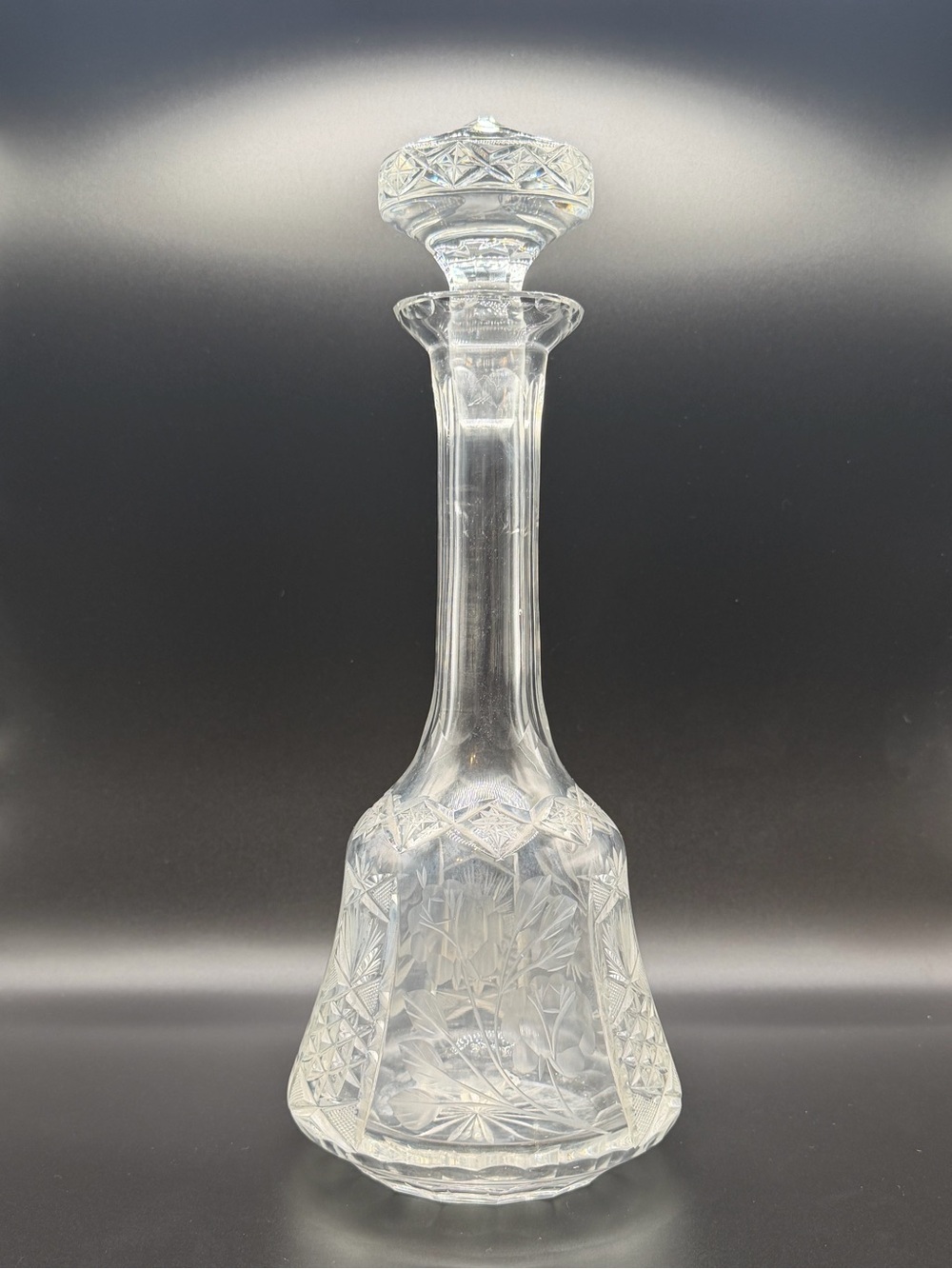 Vintage Crystal Decanter with Stopper
